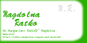 magdolna ratko business card